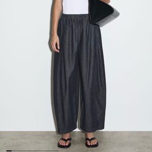 COS Barrel-Leg Pull-On Denim Pants